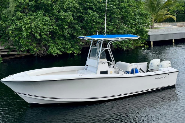 2001 Regulator 23 with twin 140 HP Suzuki Engines.